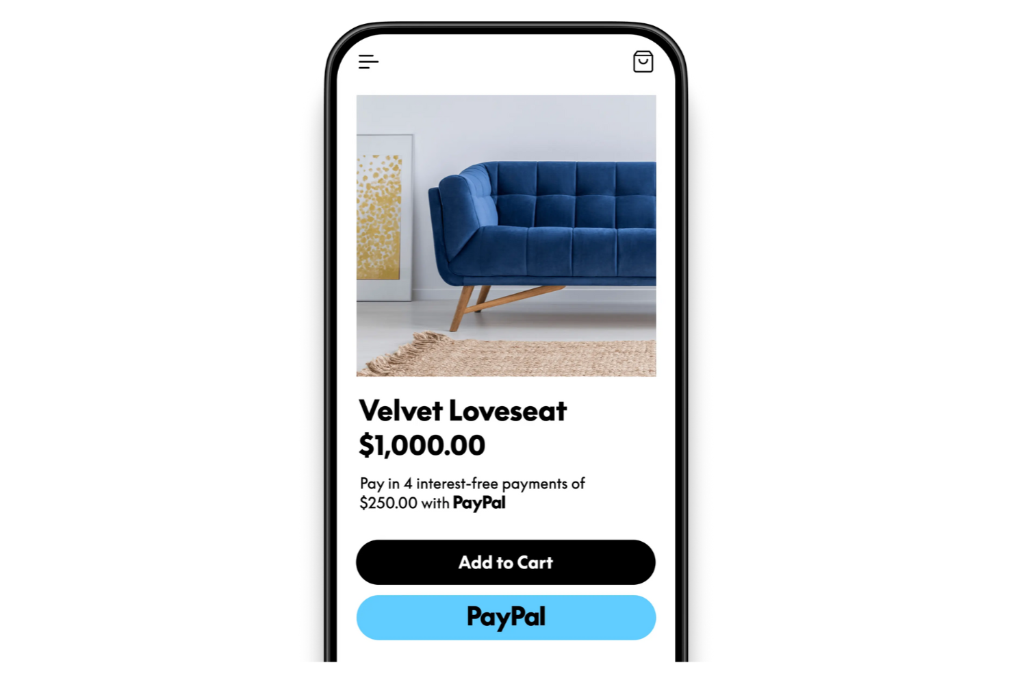 PayPal screenshot - 14 alternativas a Afterpay en 2026