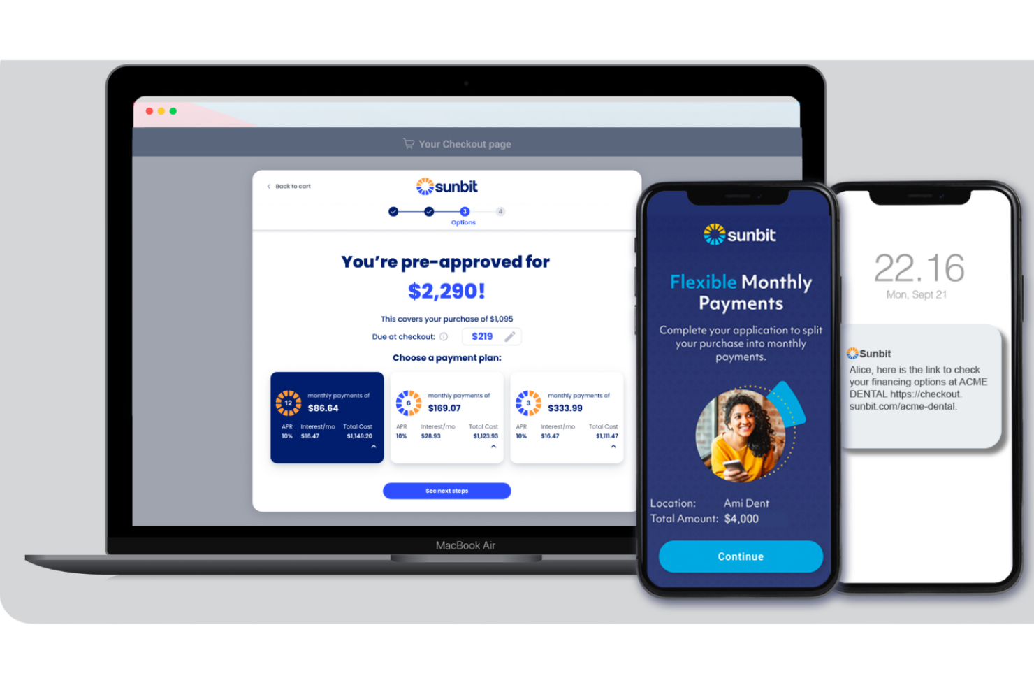 Sunbit screenshot - 14 alternativas a Afterpay en 2026