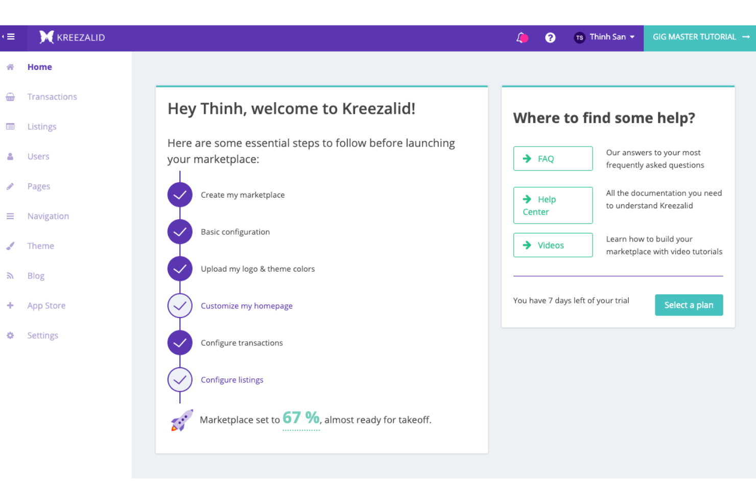 Kreezalid screenshot - I 10 migliori software per marketplace recensiti nel 2026