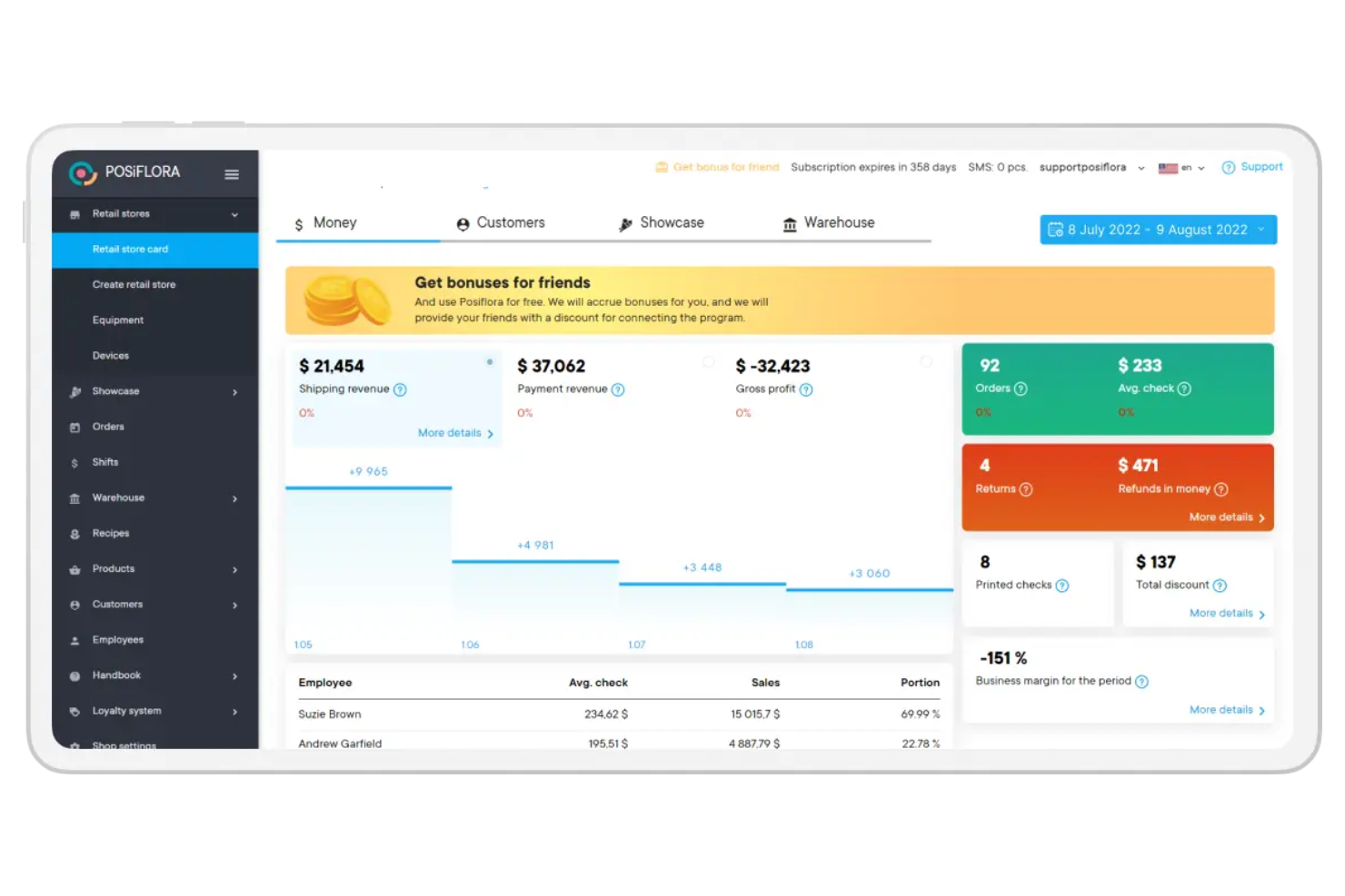 POSiFlora screenshot - 10 Migliori Sistemi POS per Fiori Valutati nel 2026