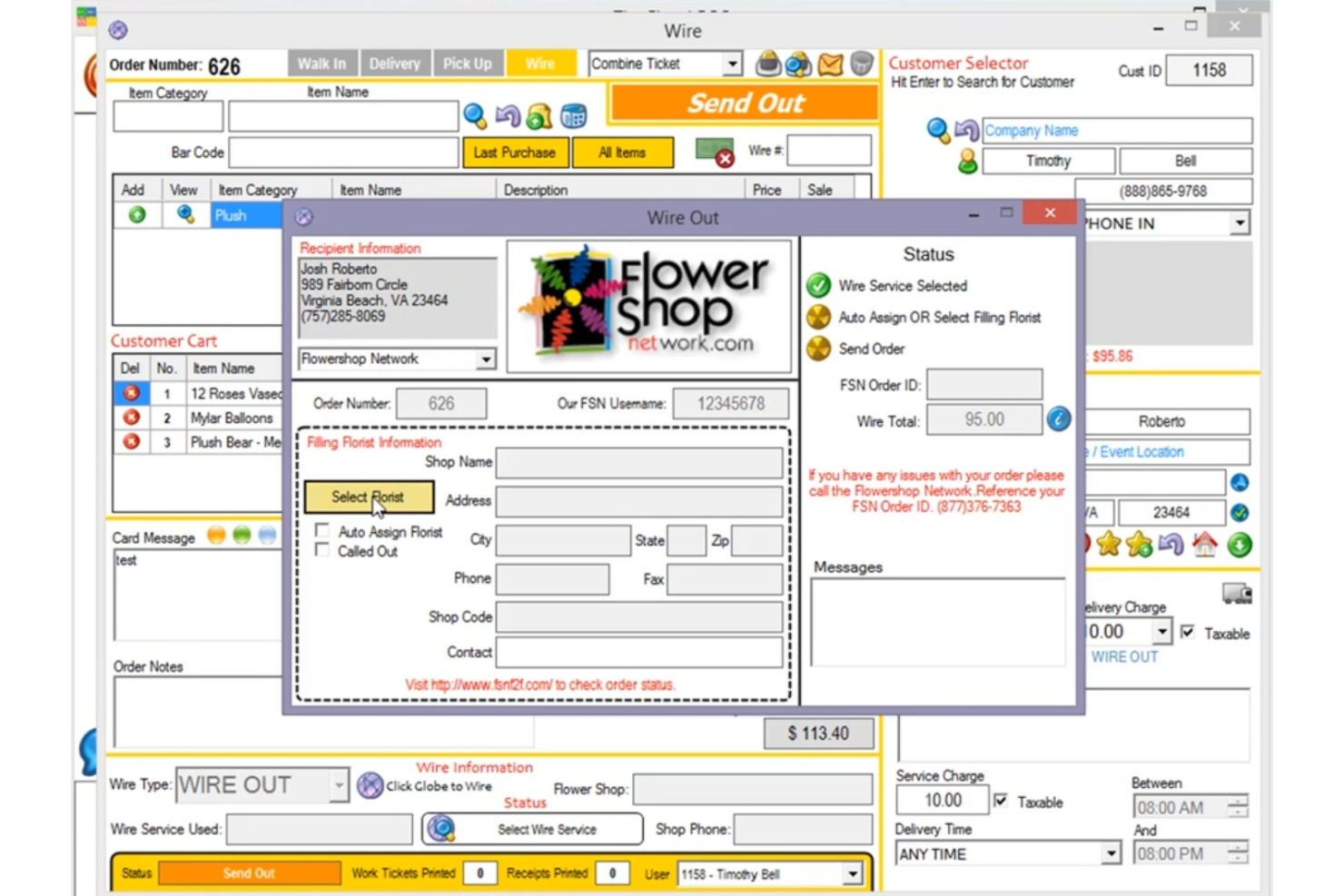 Flower Shop Network screenshot - 10 Mejores Sistemas POS para Floristerías Revisados en 2026