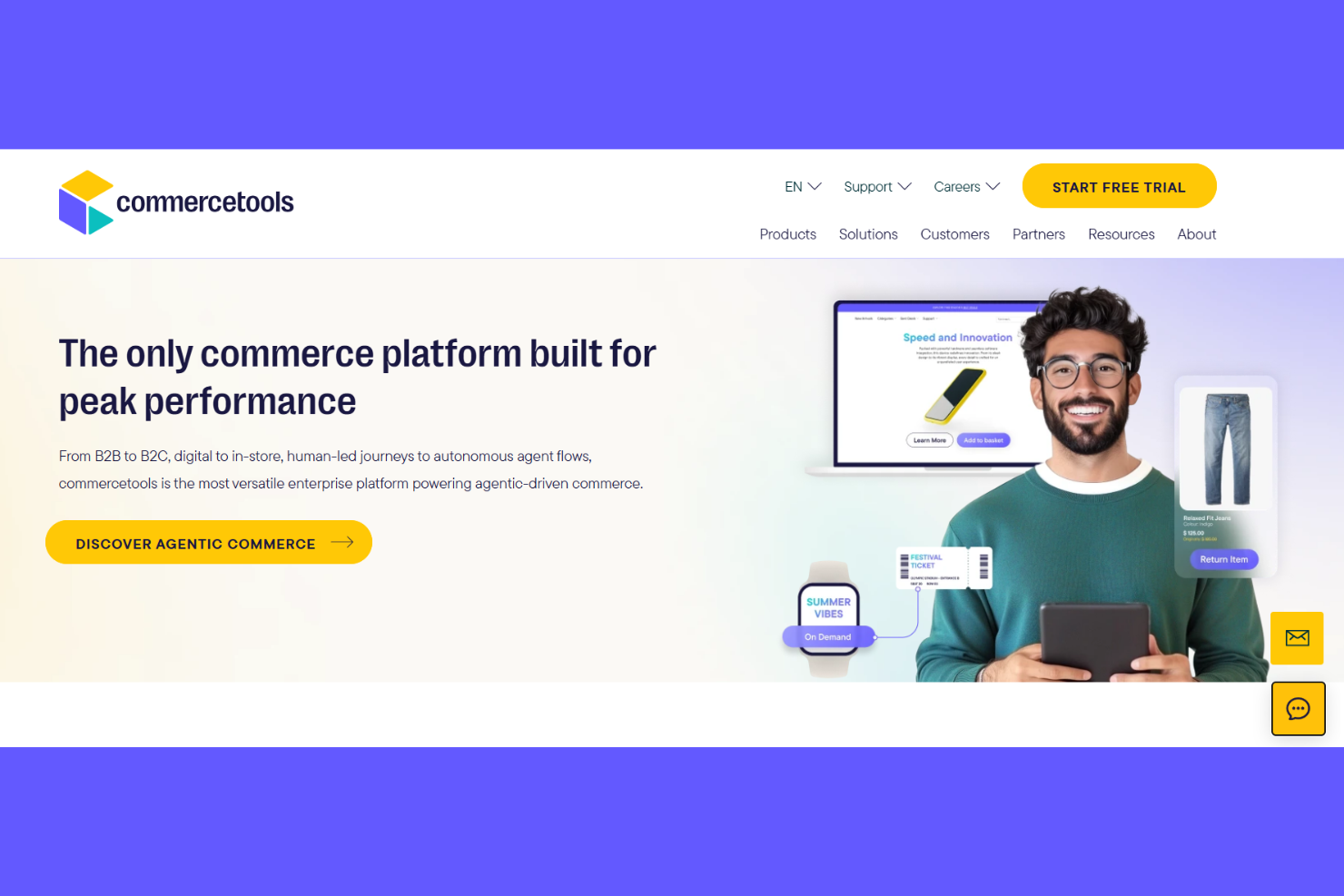 commercetools screenshot - 10 mejores plataformas de comercio electrónico directo al consumidor clasificadas para 2026