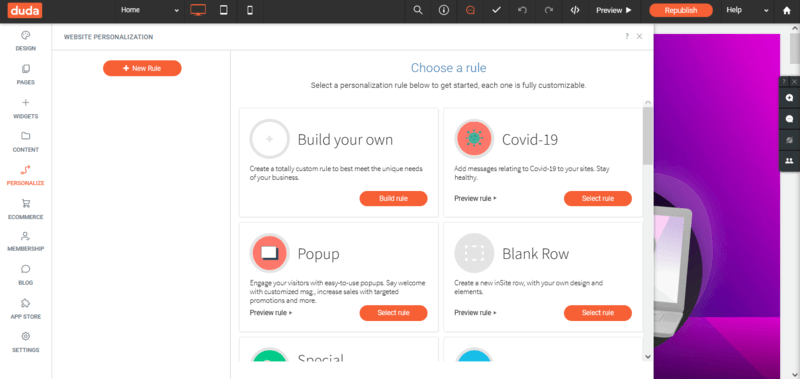 Duda screenshot - Las 10 Mejores Alternativas a Ecwid, Clasificadas y Analizadas para 2026