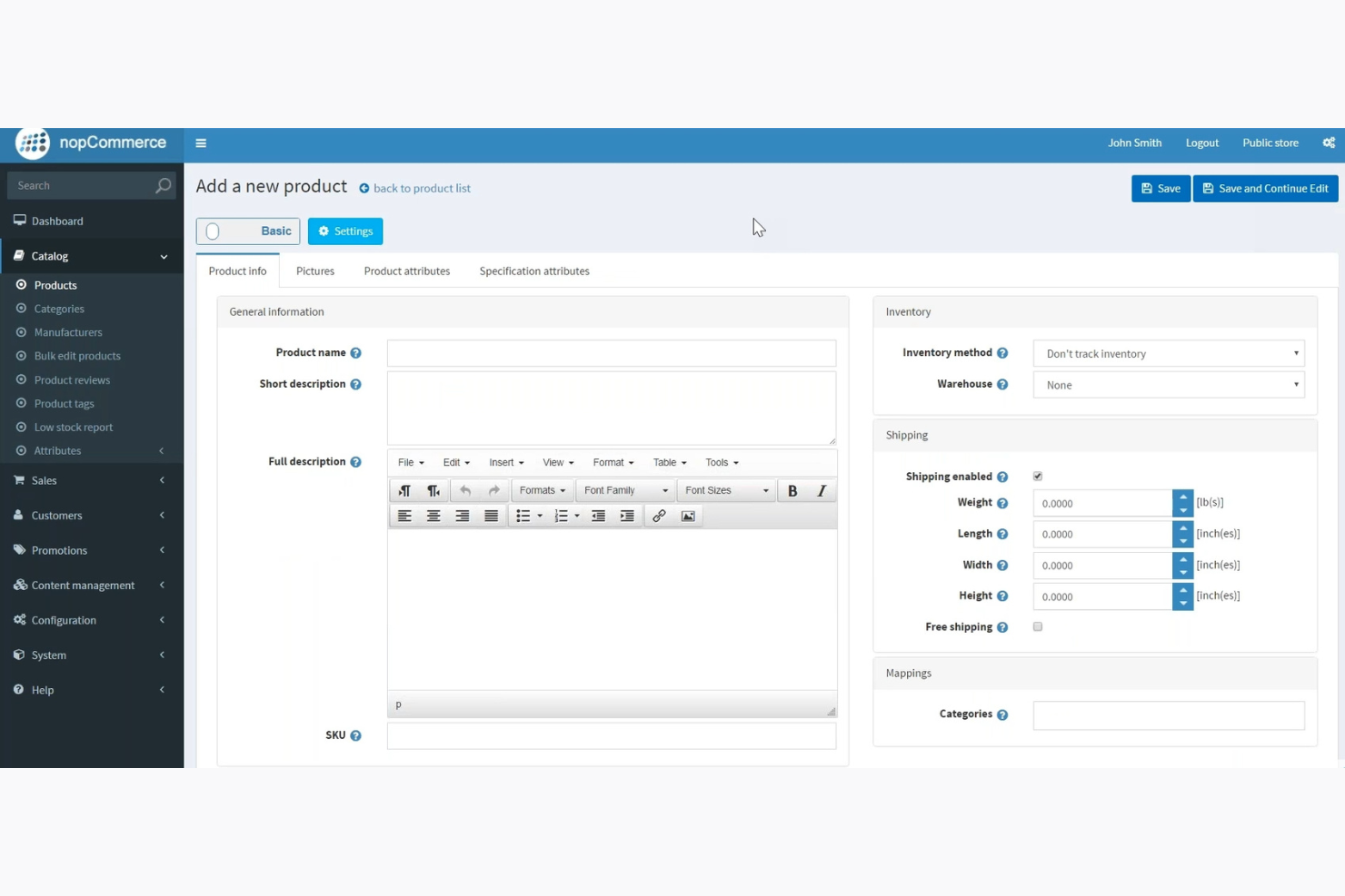 nopCommerce screenshot - 25 migliori piattaforme di e-commerce multi-venditore 2026