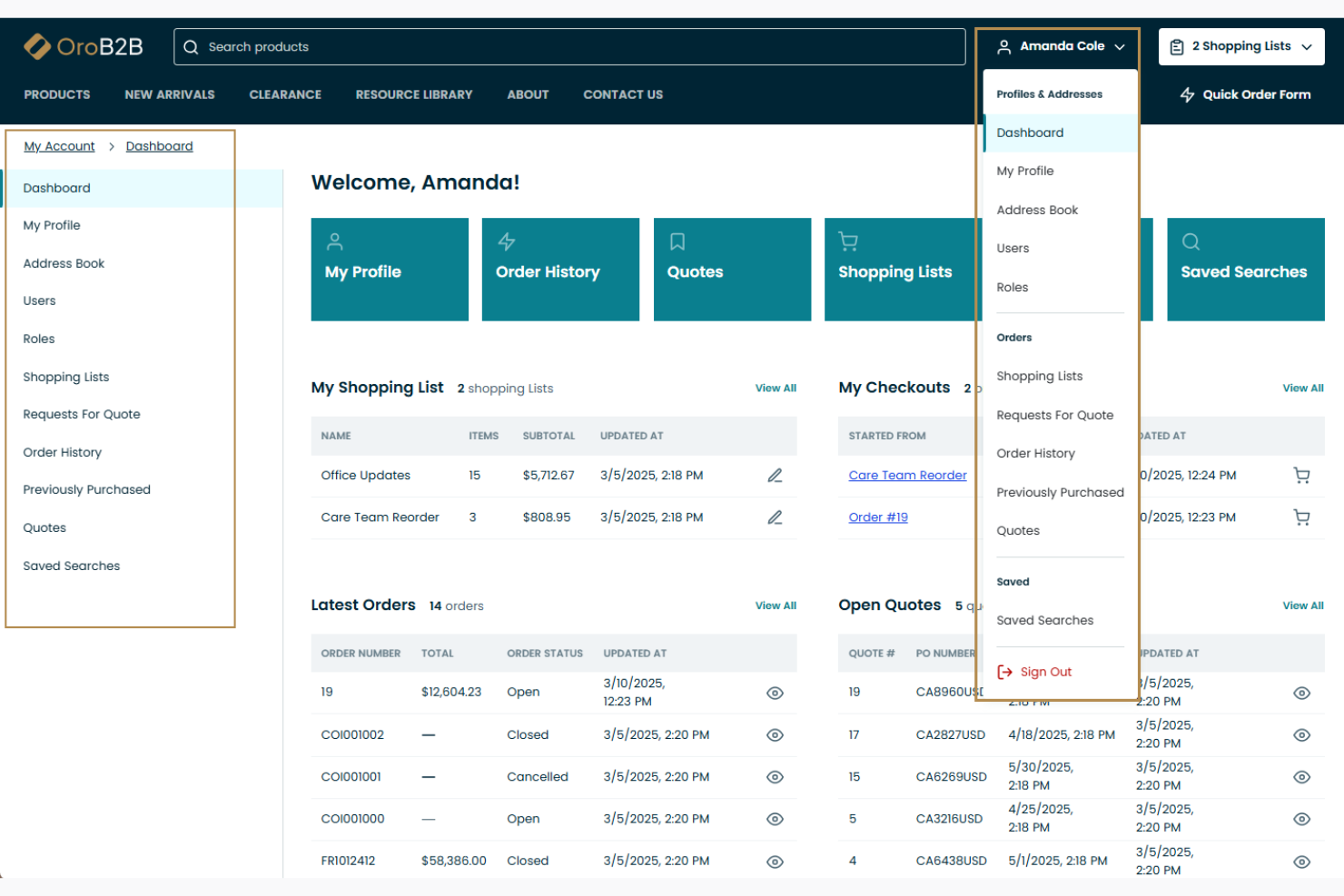 OroCommerce screenshot - 25 migliori piattaforme di e-commerce multi-venditore 2026