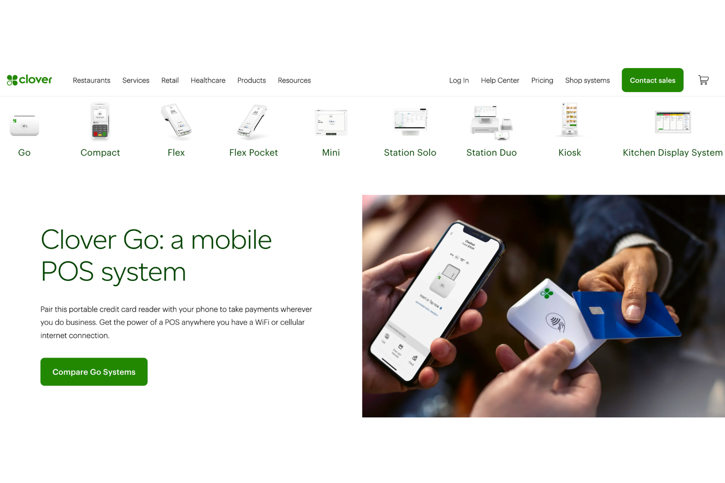 Clover Go screenshot - 10 Migliori lettori di carte di credito per Android nel 2026