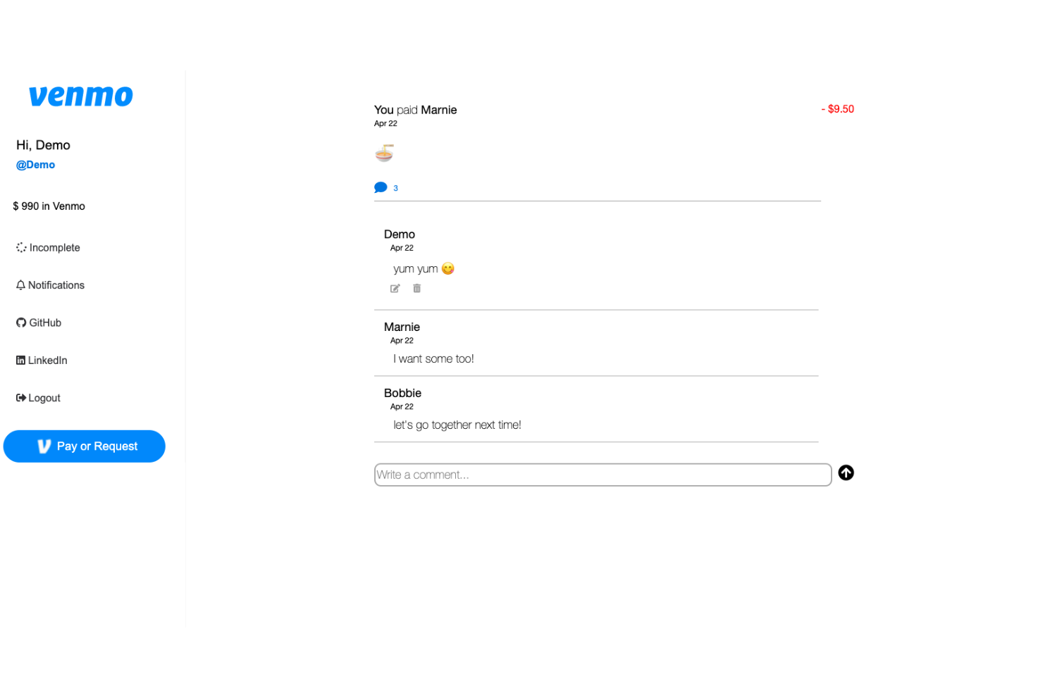 Venmo for Business screenshot - Las 10 mejores alternativas a Stripe para pagos en línea en 2026