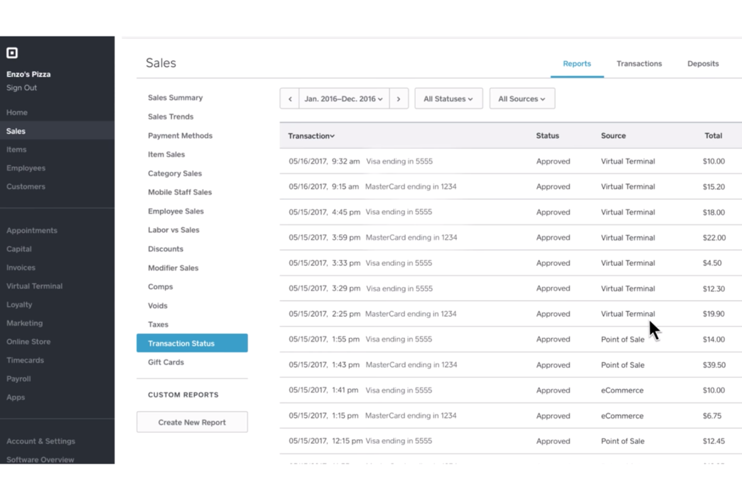 Square screenshot - 10 migliori alternative a Stripe per i pagamenti online nel 2026