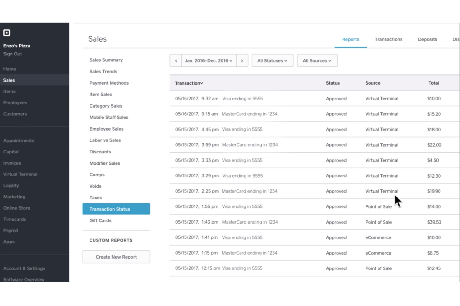 Square screenshot - Le 10 migliori alternative a Shopify POS, classificate per il 2026