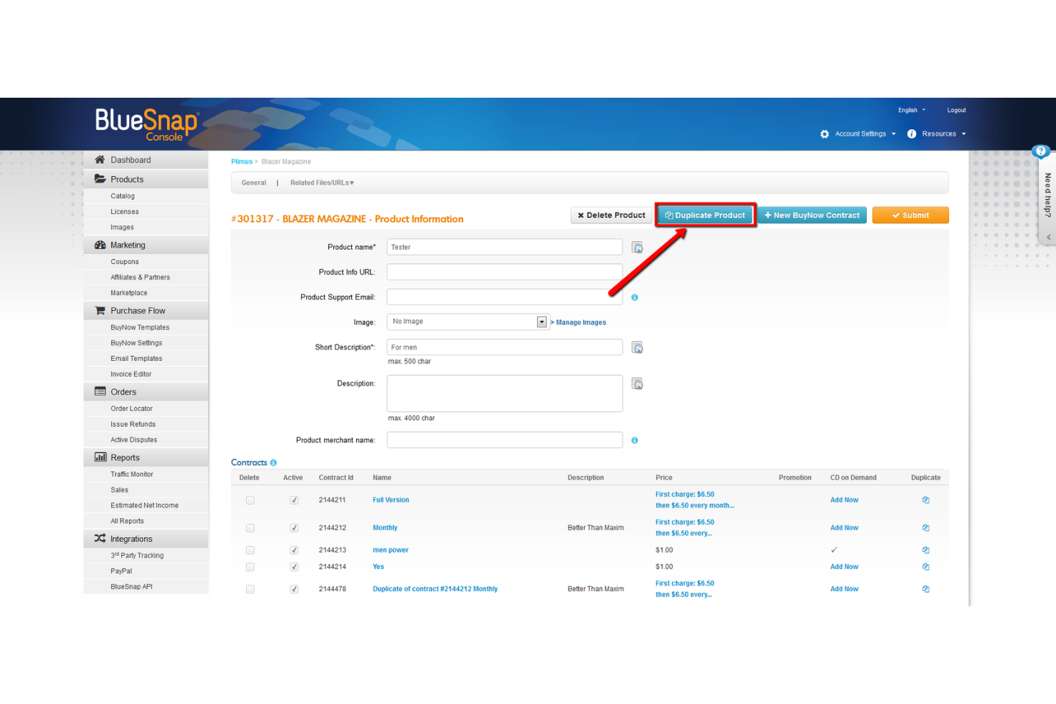 BlueSnap screenshot - I 10 migliori gateway di pagamento internazionali classificati per il 2026
