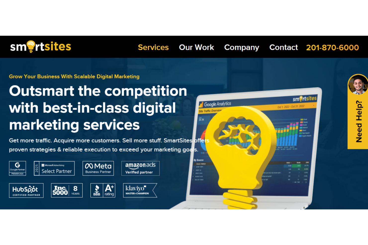 SmartSites screenshot - 10 migliori aziende di web design per ecommerce per il 2026