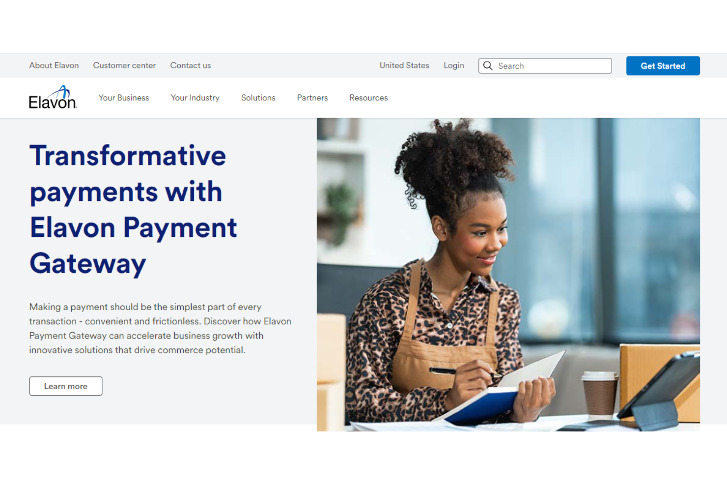 Elavon screenshot - I 10 migliori gateway di pagamento internazionali classificati per il 2026
