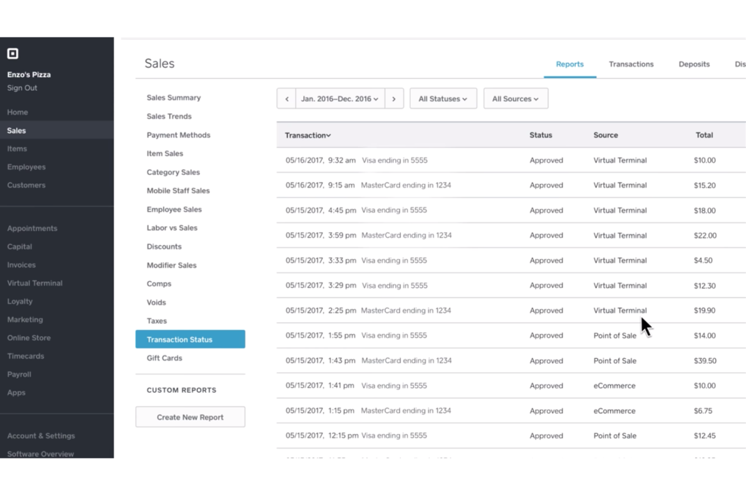 Square screenshot - I 10 migliori software gratuiti per l’elaborazione dei pagamenti per il 2026