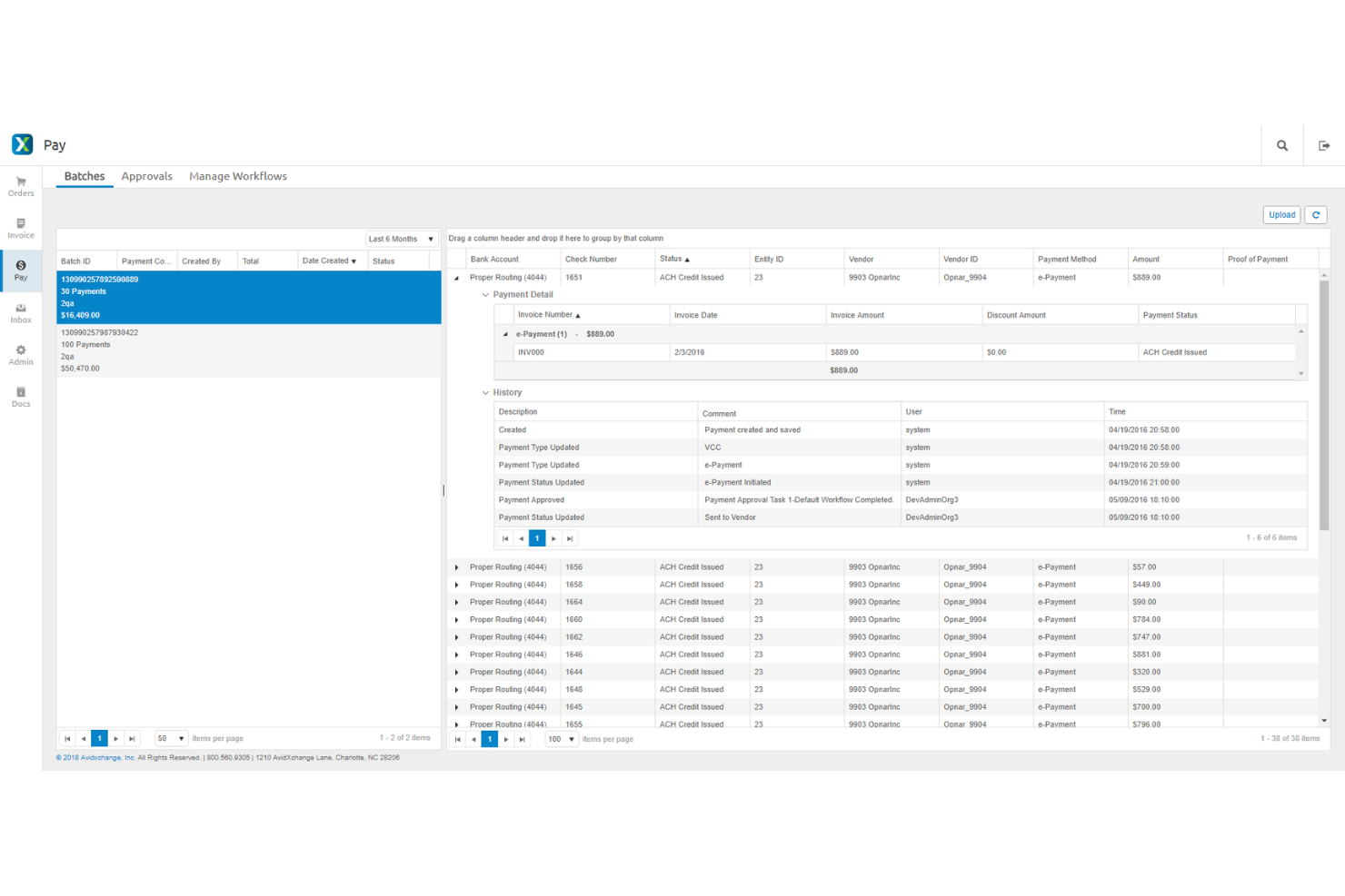 AvidXchange screenshot - Los 10 mejores programas de procesamiento de pagos ACH para 2026