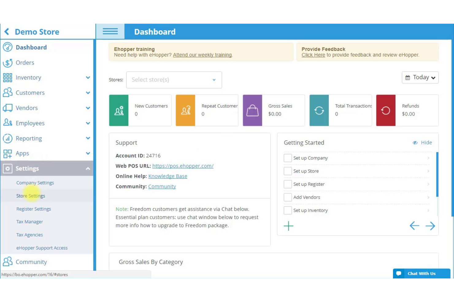 eHopper screenshot - 10 mejores alternativas a Shopify POS, clasificadas para 2026