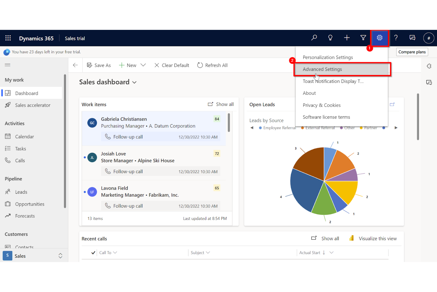 Microsoft Dynamics 365 screenshot - 10 Mejores Software de Gestión de Pedidos Distribuidos para 2026