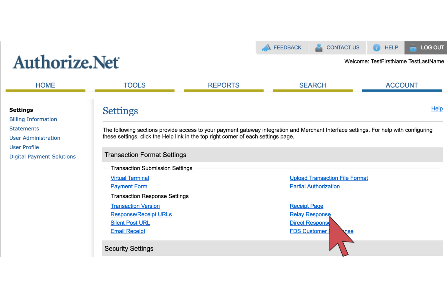 Authorize.net screenshot - I 10 migliori software per l’elaborazione dei pagamenti ACH del 2026