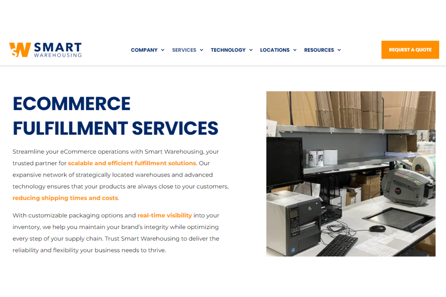 Smart Warehousing screenshot - 10 Mejores Servicios de Cumplimiento Personalizado para 2026