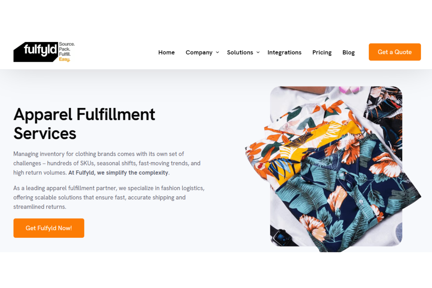 Fulfyld screenshot - 10 migliori servizi di evasione ordini per l’abbigliamento per 2026