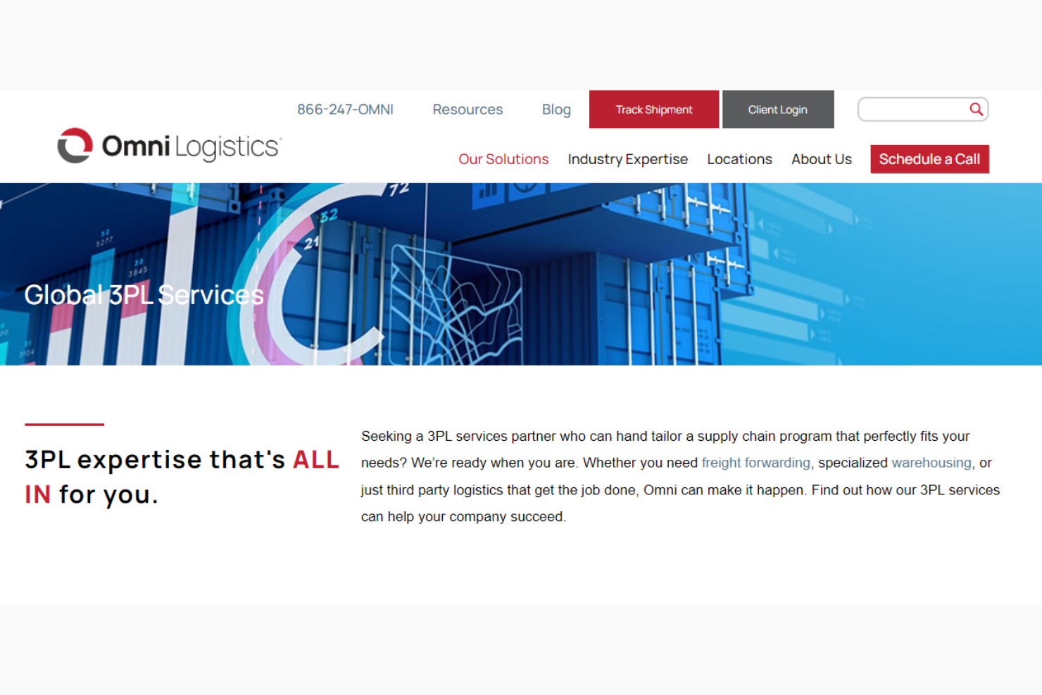 Omni Logistics screenshot - 10 Mejores Servicios de Cumplimiento de Pedidos para Pequeñas Empresas 2026