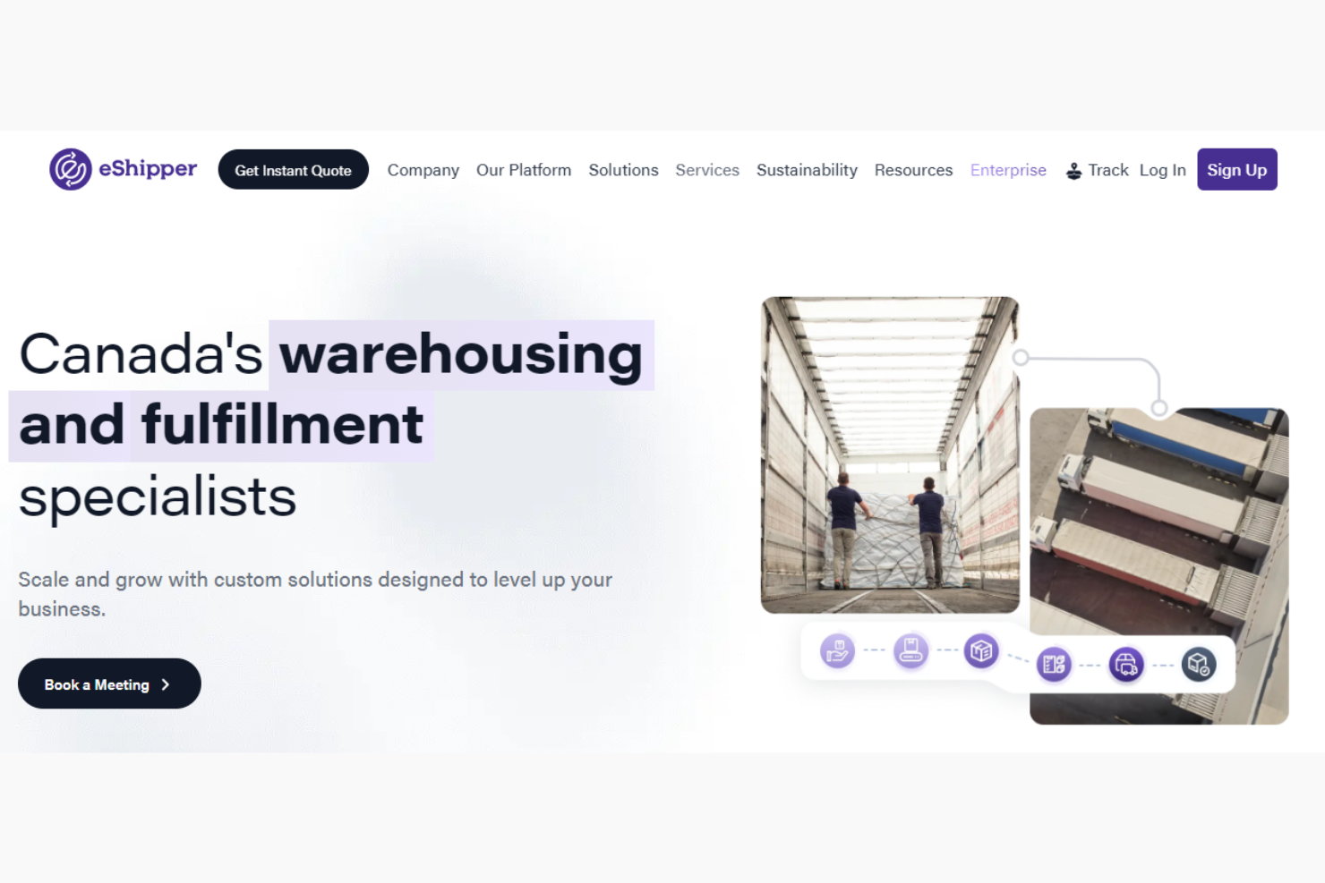 eShipper screenshot - 10 Mejores Servicios de Cumplimiento de Pedidos para Pequeñas Empresas 2026