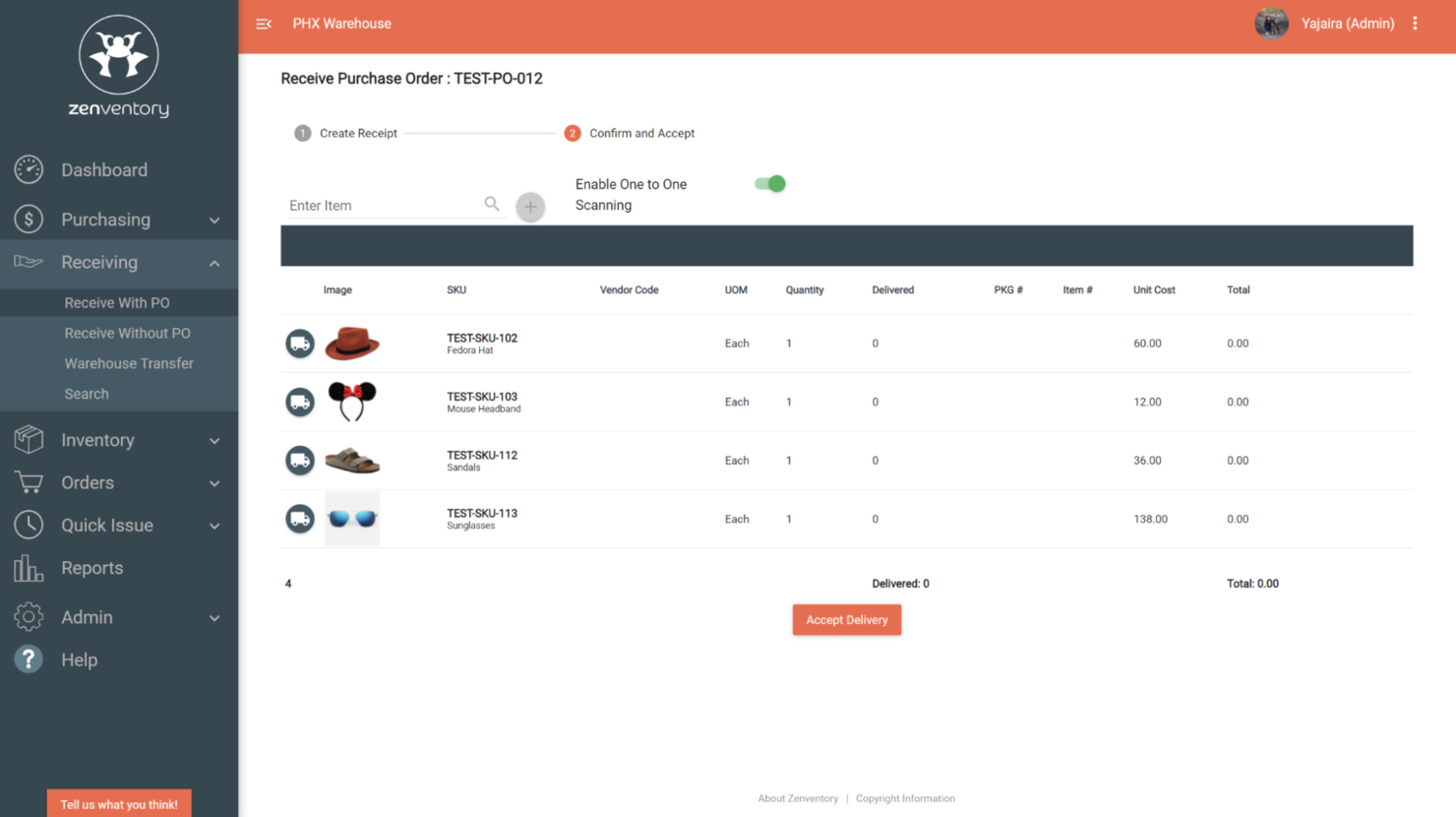 Zenventory screenshot - Le 10 migliori soluzioni software ERP per la gestione dell’inventario nel 2026