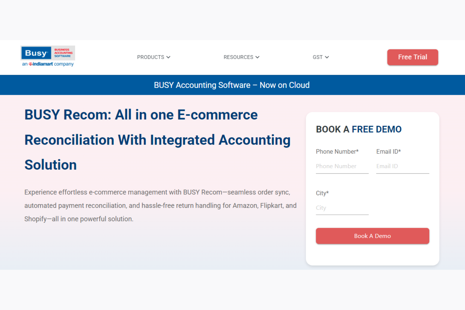 Busy Accounting Software screenshot - 10 Migliori Strumenti per la Riconciliazione dei Pagamenti Ecommerce per il 2026