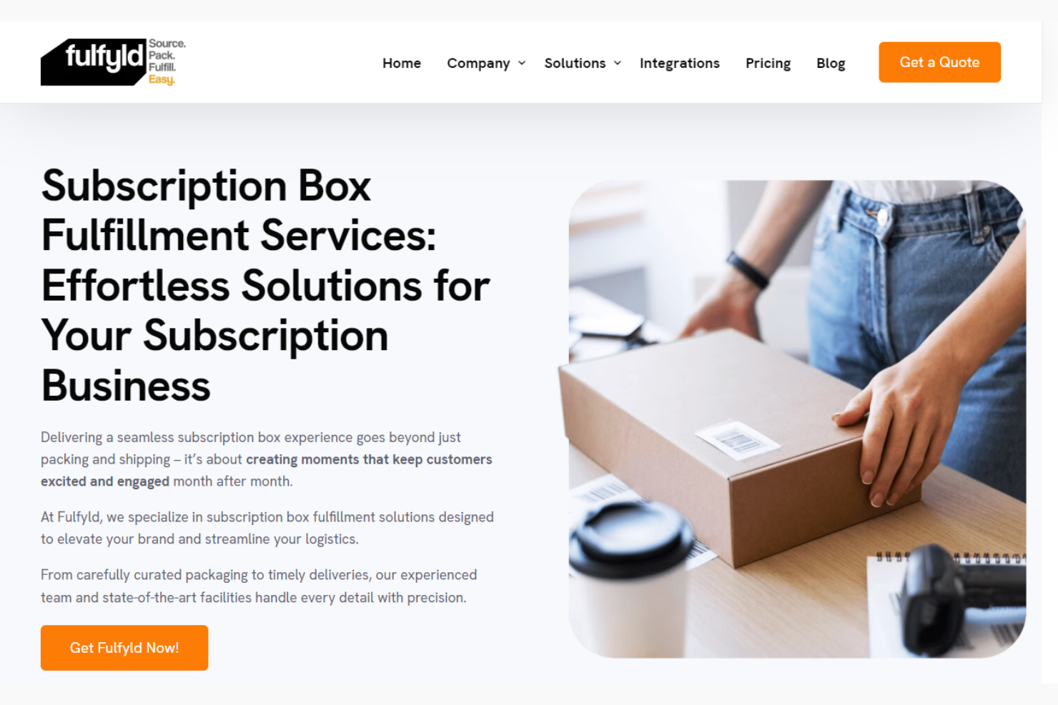 Fulfyld screenshot - 10 mejores servicios de gestión logística para cajas de suscripción para 2026