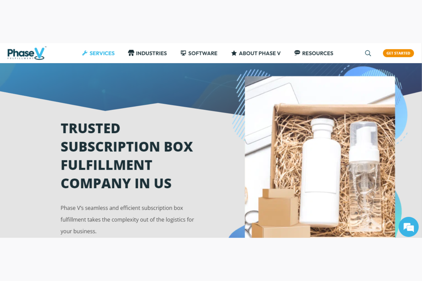 Phase V Fulfillment screenshot - 10 mejores servicios de gestión logística para cajas de suscripción para 2026