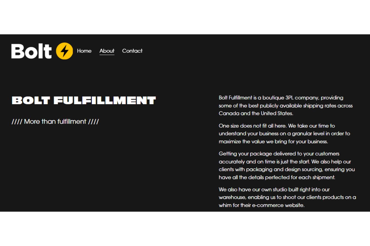 Bolt Fulfillment screenshot - 10 Mejores Servicios de Logística para Startups en 2026