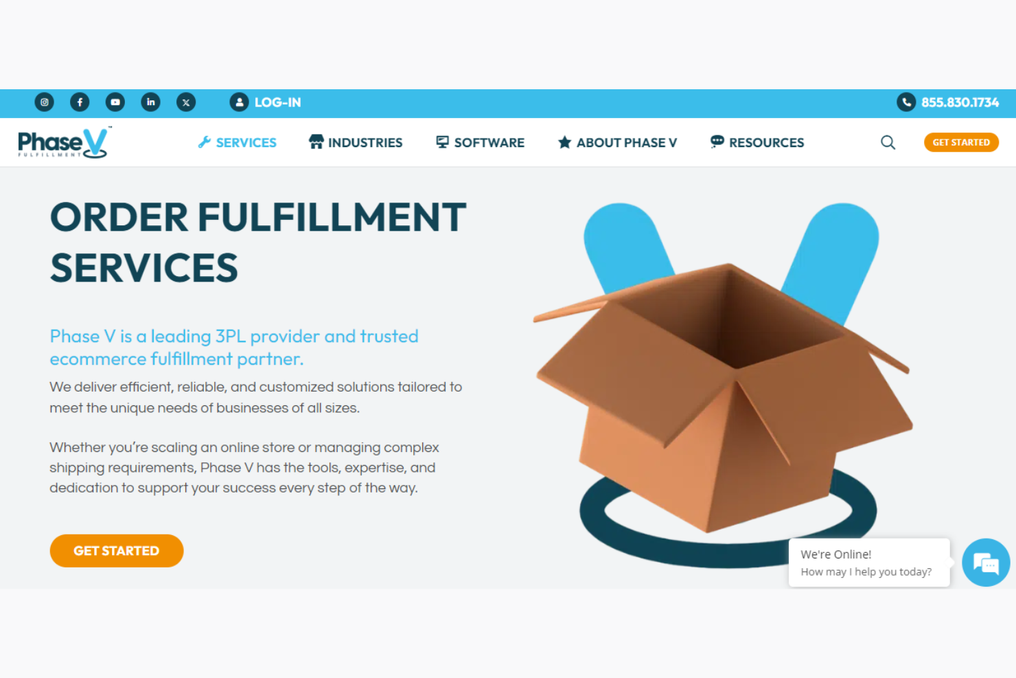 Phase V Fulfillment screenshot - 10 Mejores Servicios de Cumplimiento en la Costa Este para 2026