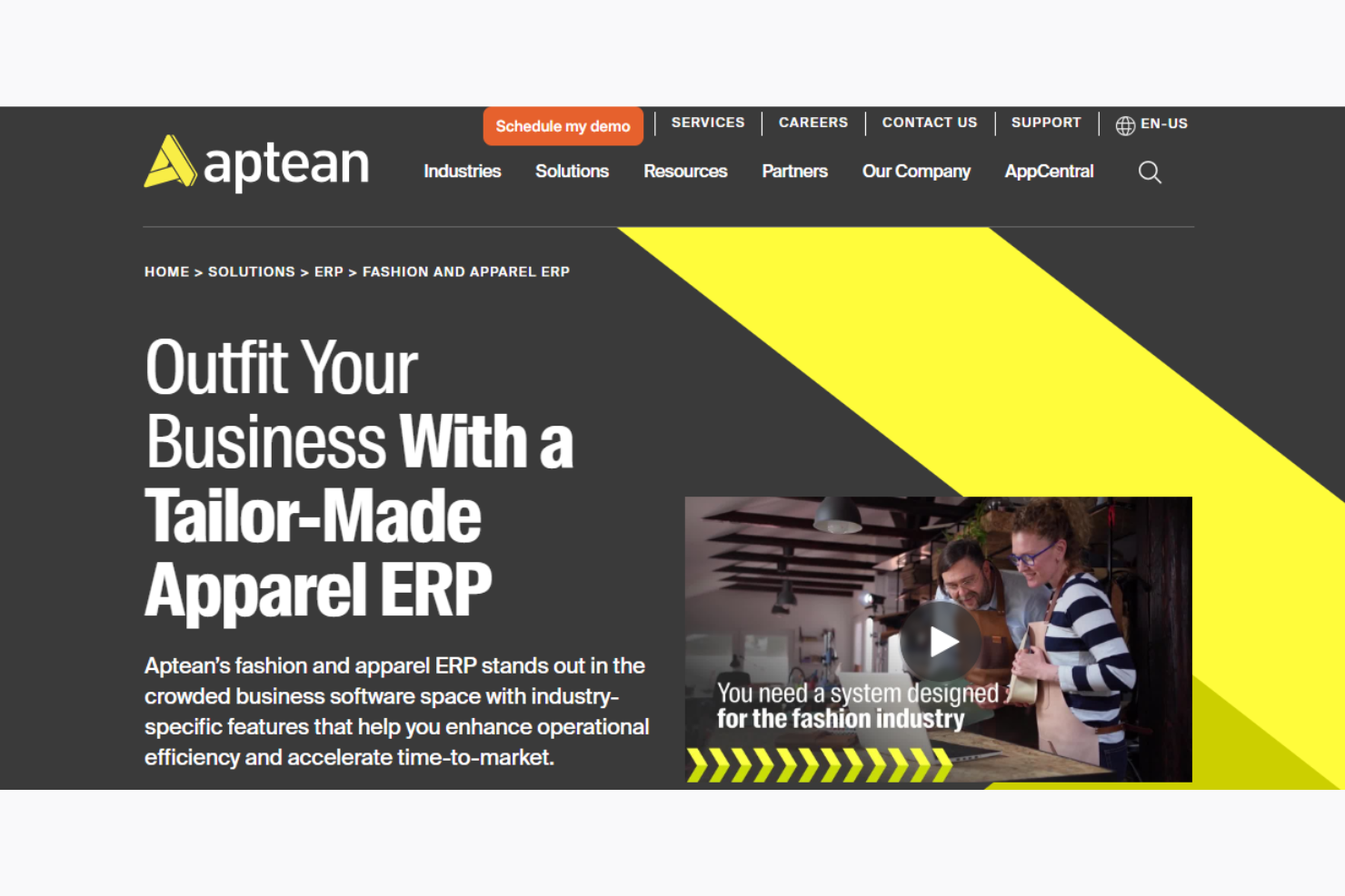 Aptean Apparel ERP screenshot - Las 10 mejores herramientas de gestión de inventario de ropa para 2026