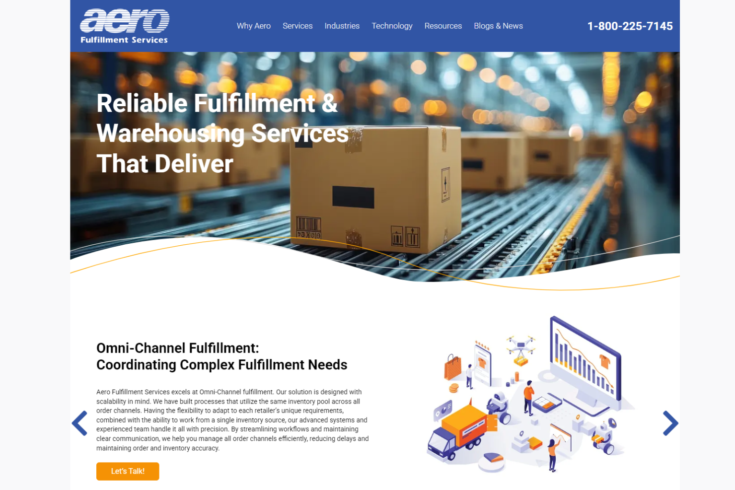 Aero Fulfillment Services screenshot - 10 Migliori Servizi di Logistica per la Costa Est per 2026