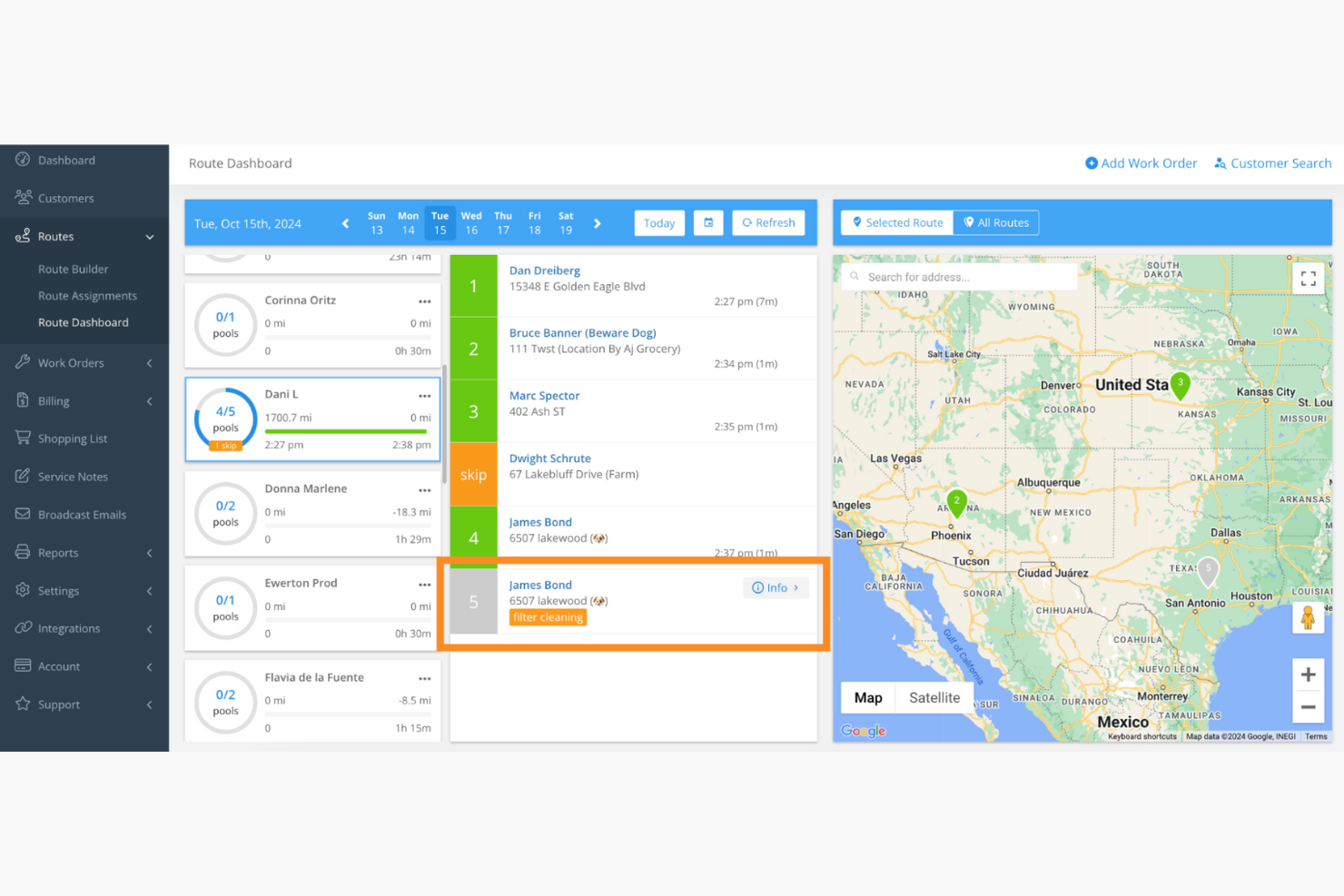 Route screenshot - Los 10 mejores programas de seguimiento de envíos clasificados para 2026