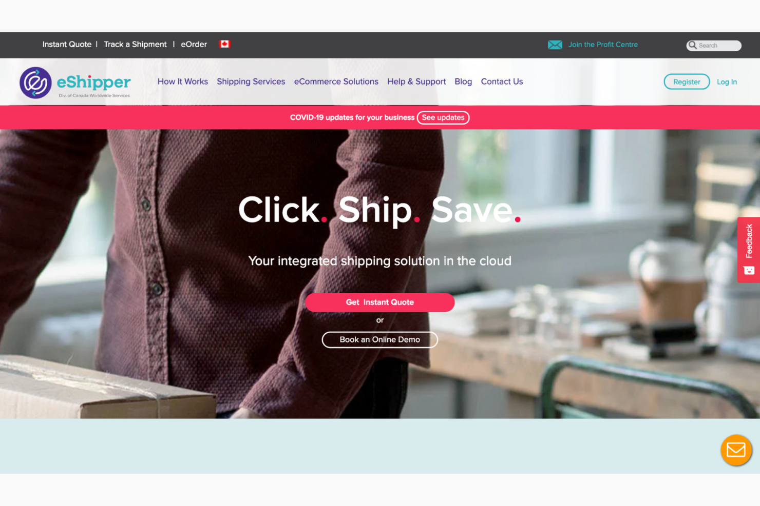 eShipper screenshot - 10 mejores servicios de gestión logística 3PL para 2026