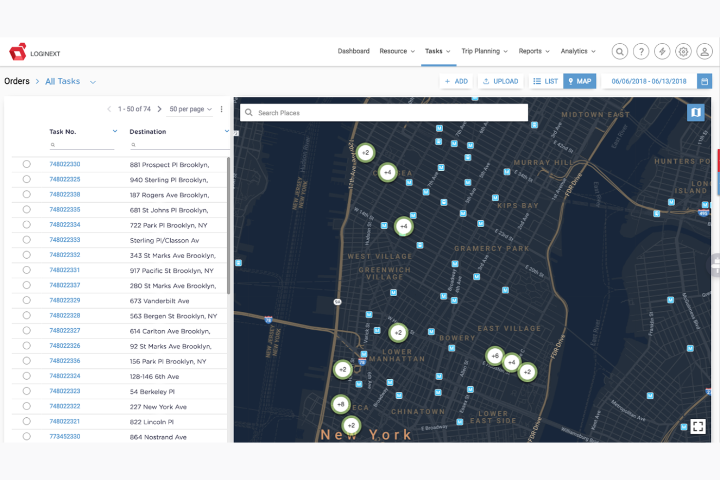 LogiNext Mile screenshot - Los 10 mejores programas de seguimiento de envíos clasificados para 2026