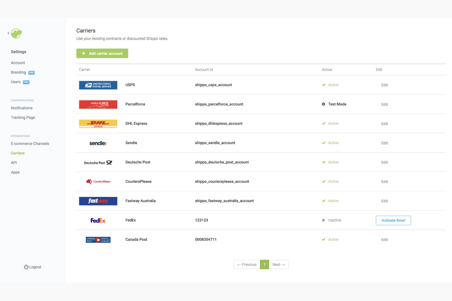 Shippo screenshot - I 10 migliori software per il monitoraggio delle spedizioni classificati per il 2026