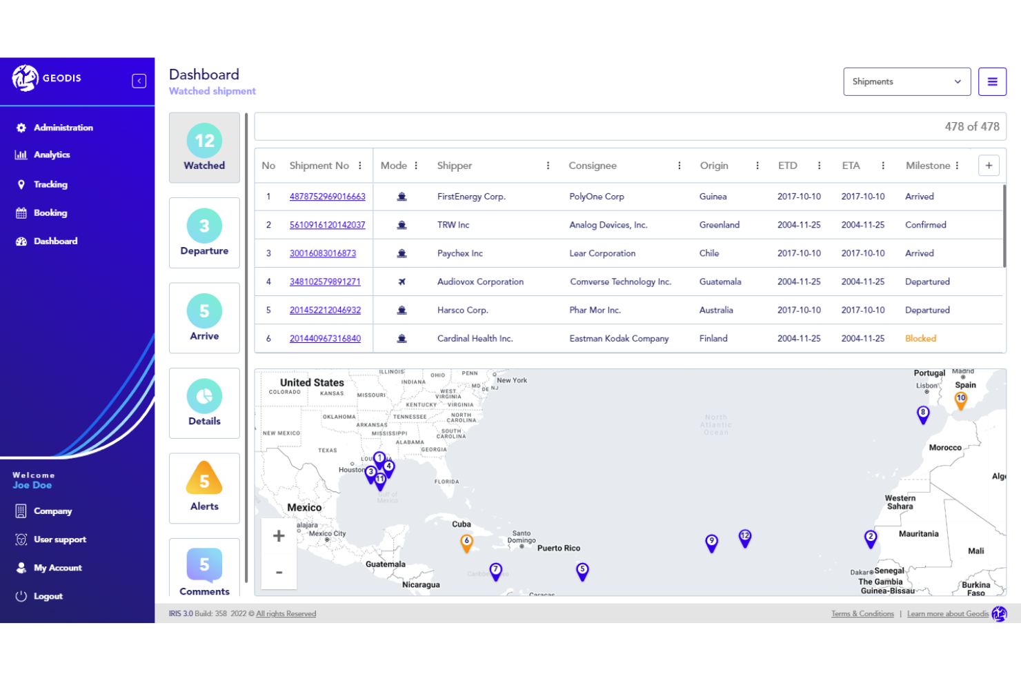 Geodis eLogistics screenshot - 10 migliori servizi di stoccaggio e gestione degli ordini per il 2026