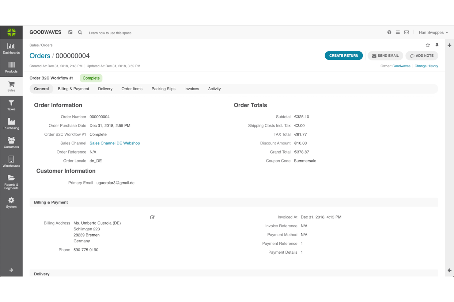 Marello screenshot - I 10 migliori sistemi open source per la gestione degli ordini del 2026