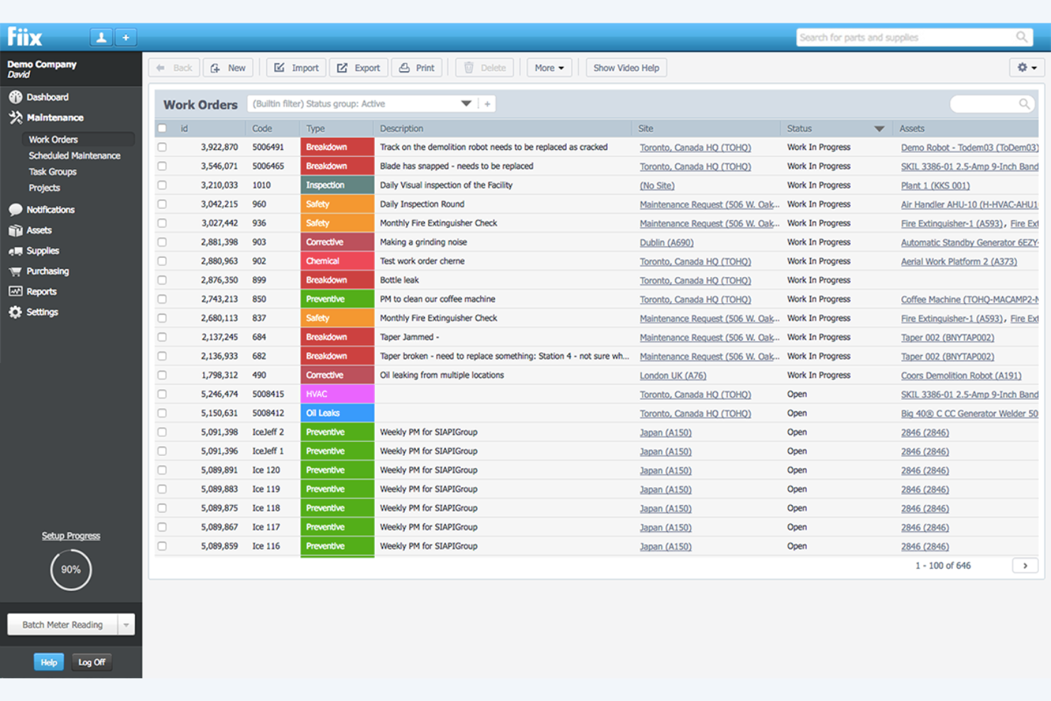 Fiix screenshot - Los 10 Mejores Programas de Gestión de Inventario de Activos para 2026