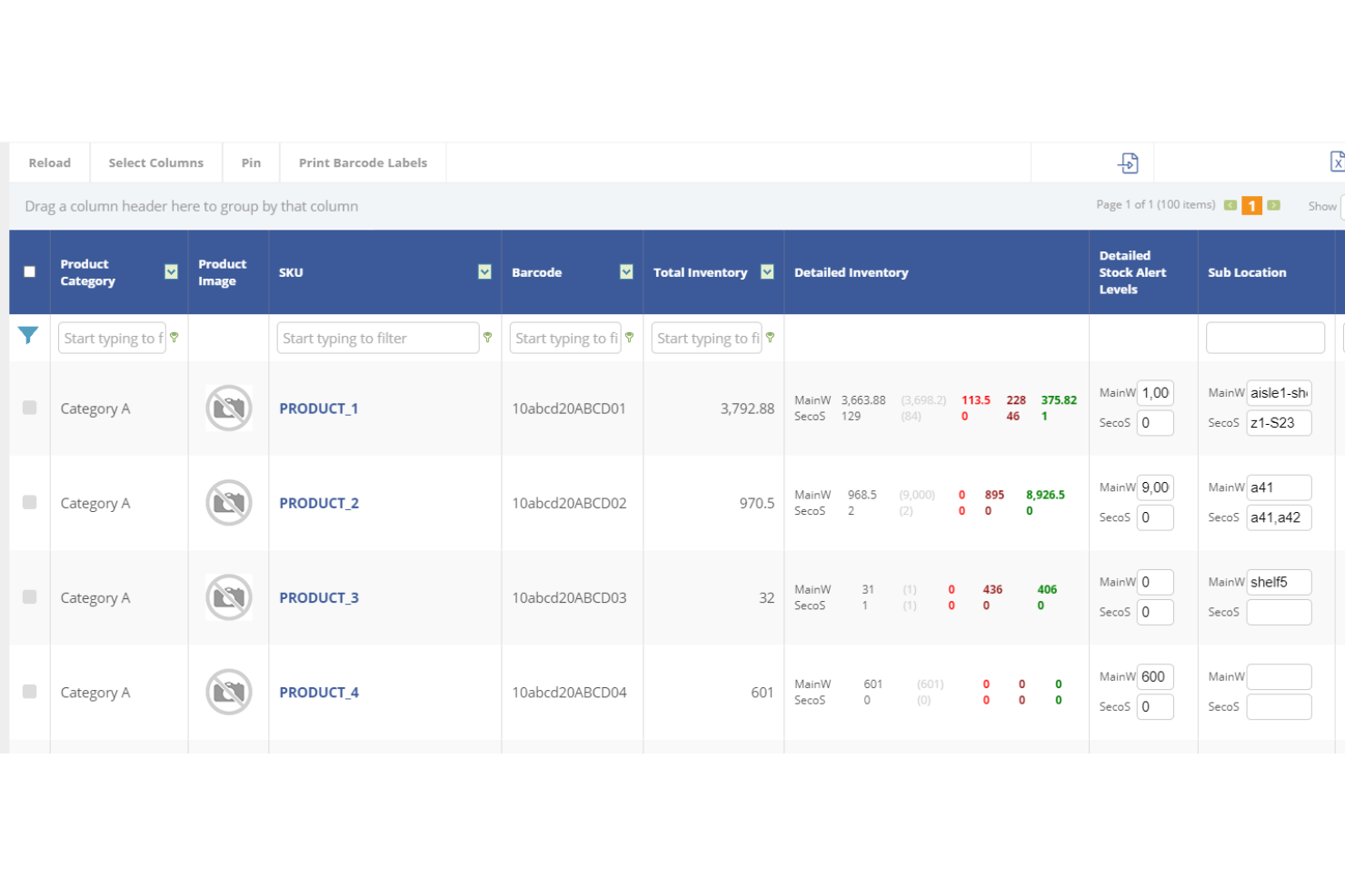 Megaventory screenshot - 10 Mejores Programas de Gestión de Inventario con Códigos de Barras para 2026