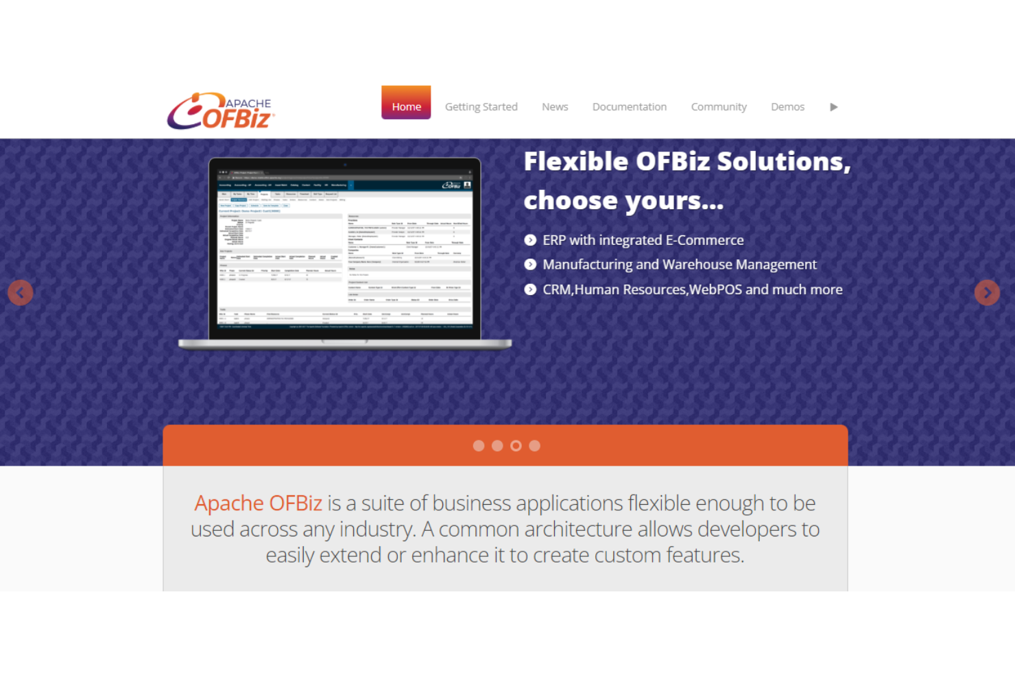 Apache OFBiz screenshot - I 10 migliori sistemi open source per la gestione degli ordini del 2026