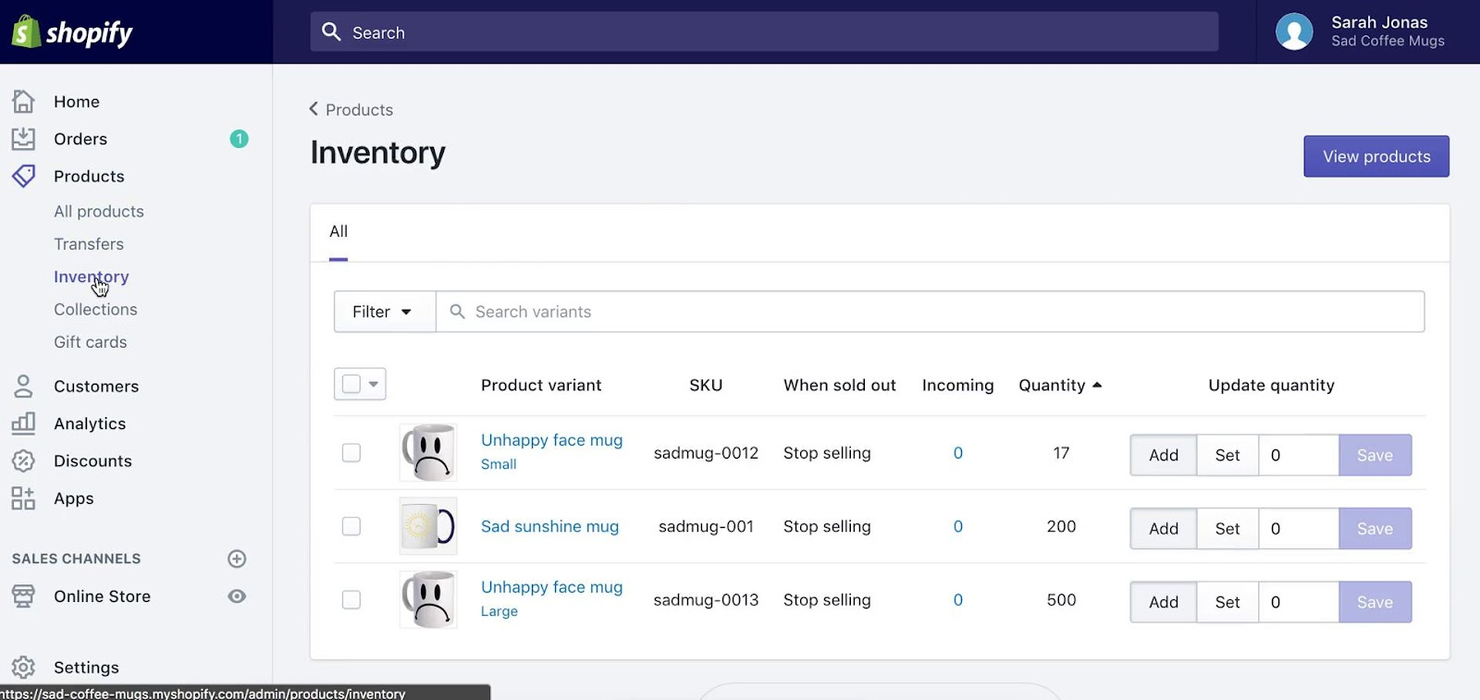 Shopify screenshot - I 10 migliori software di gestione degli ordini e-commerce del 2026