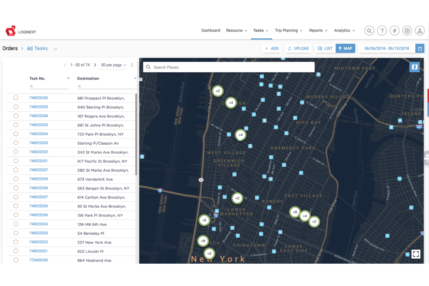 LogiNext Mile screenshot - Los 10 mejores programas de seguimiento de paquetes para minoristas en 2026