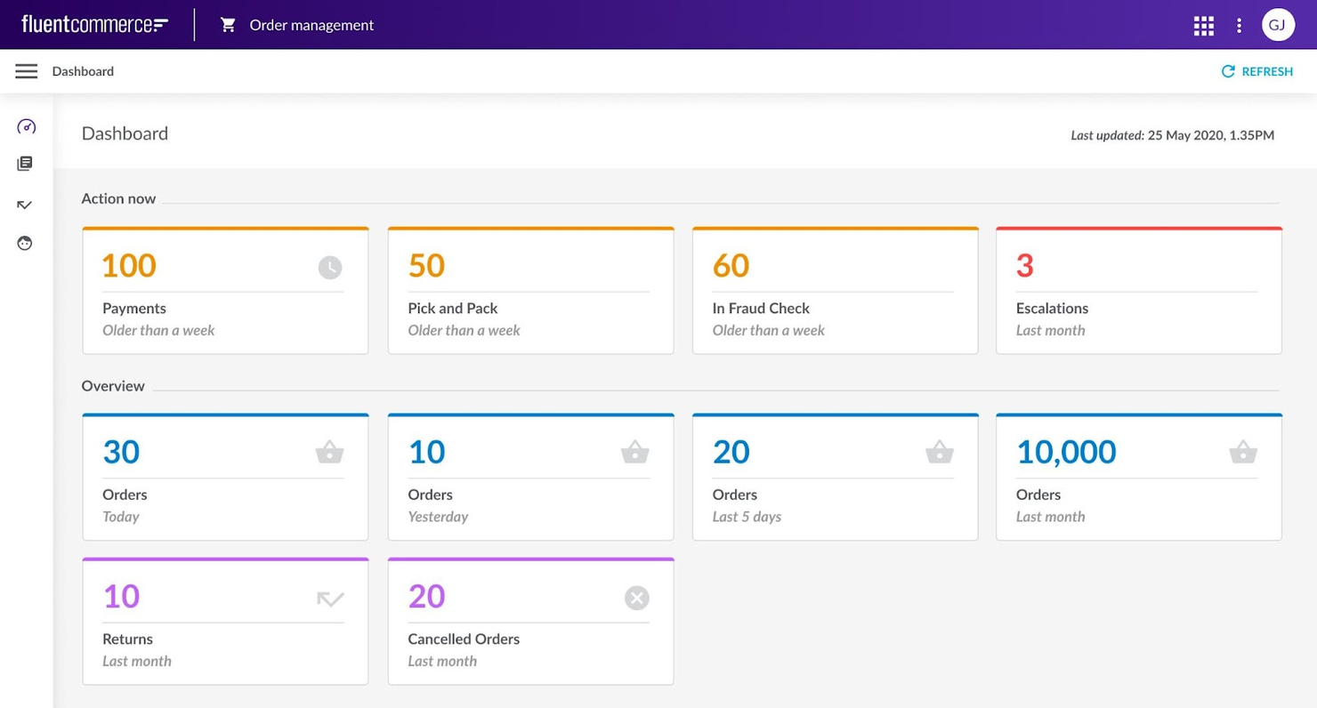 Fluent Order Management screenshot - 10 Mejores Sistemas de Gestión de Pedidos Empresariales para 2026