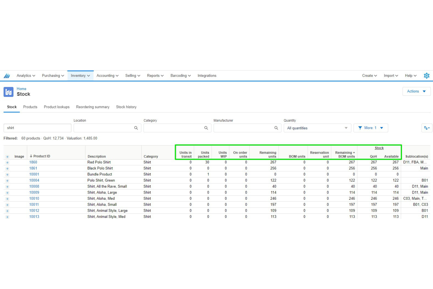 Finale Inventory screenshot - 10 Mejores Herramientas de Gestión de Inventarios Multicanal de 2026