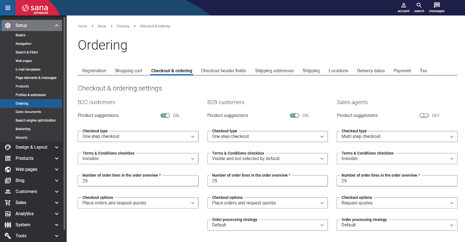 Sana Commerce screenshot - I 10 migliori software di gestione degli ordini e-commerce del 2026