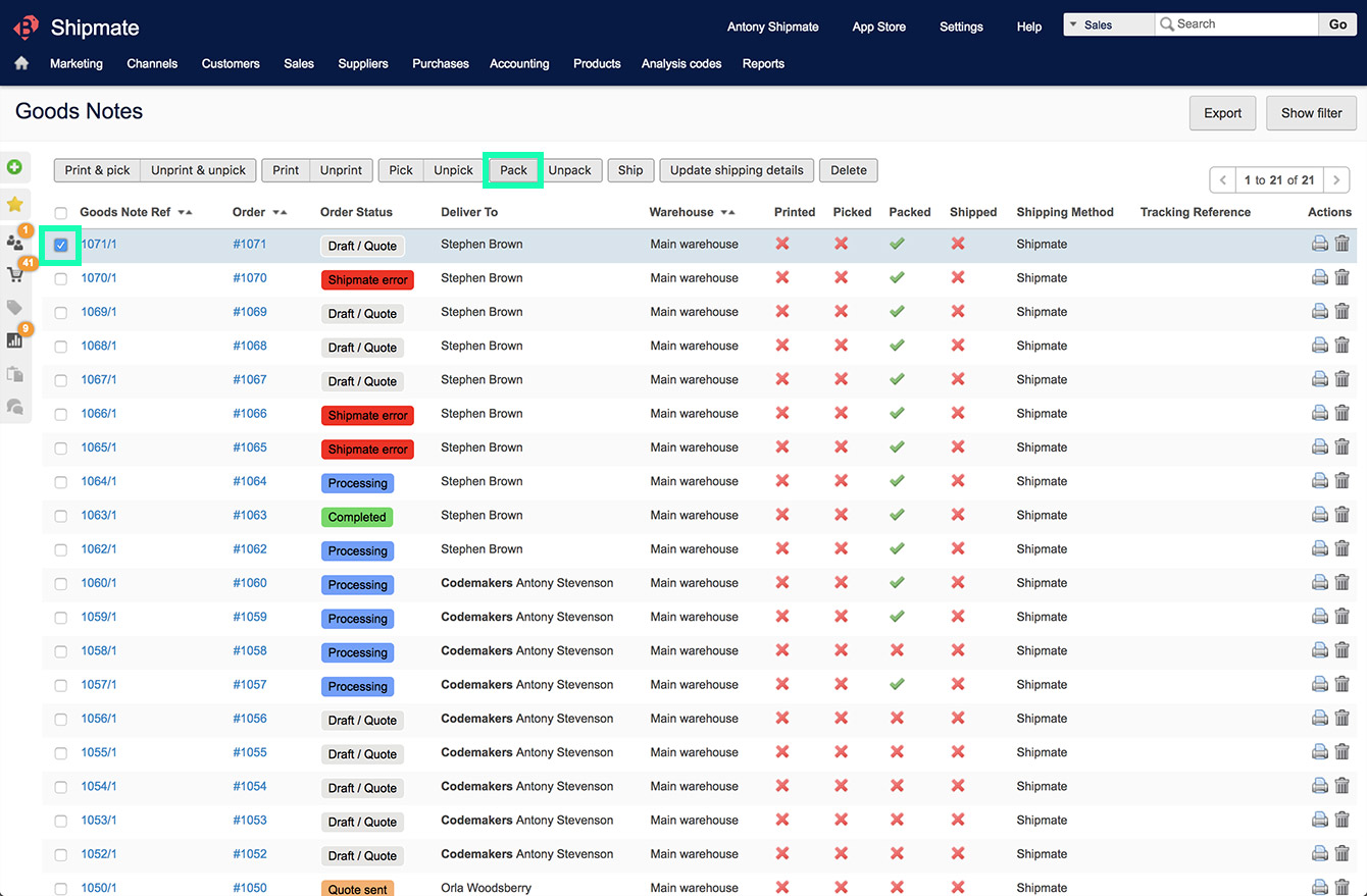 Brightpearl screenshot - Los 10 mejores programas de gestión de pedidos para comercio electrónico de 2026