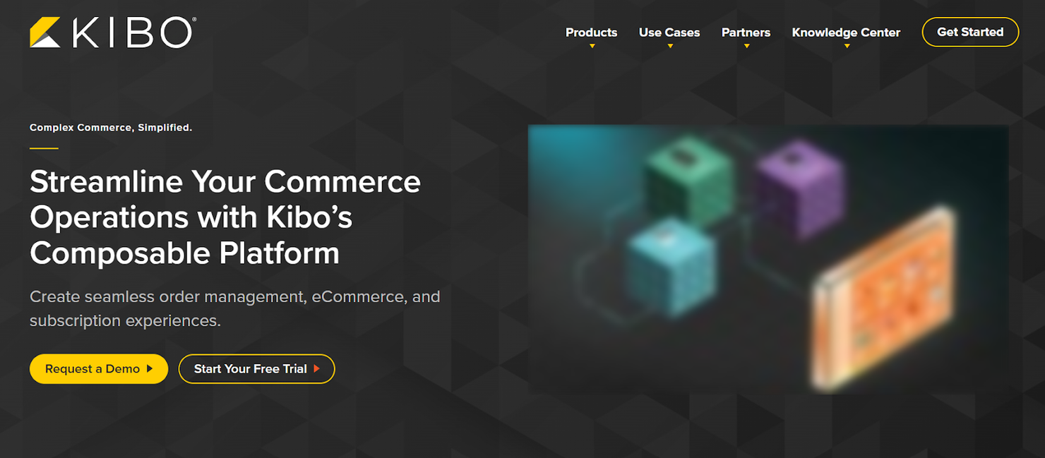Kibo Commerce screenshot - Los 10 mejores sistemas empresariales de gestión de pedidos para 2026