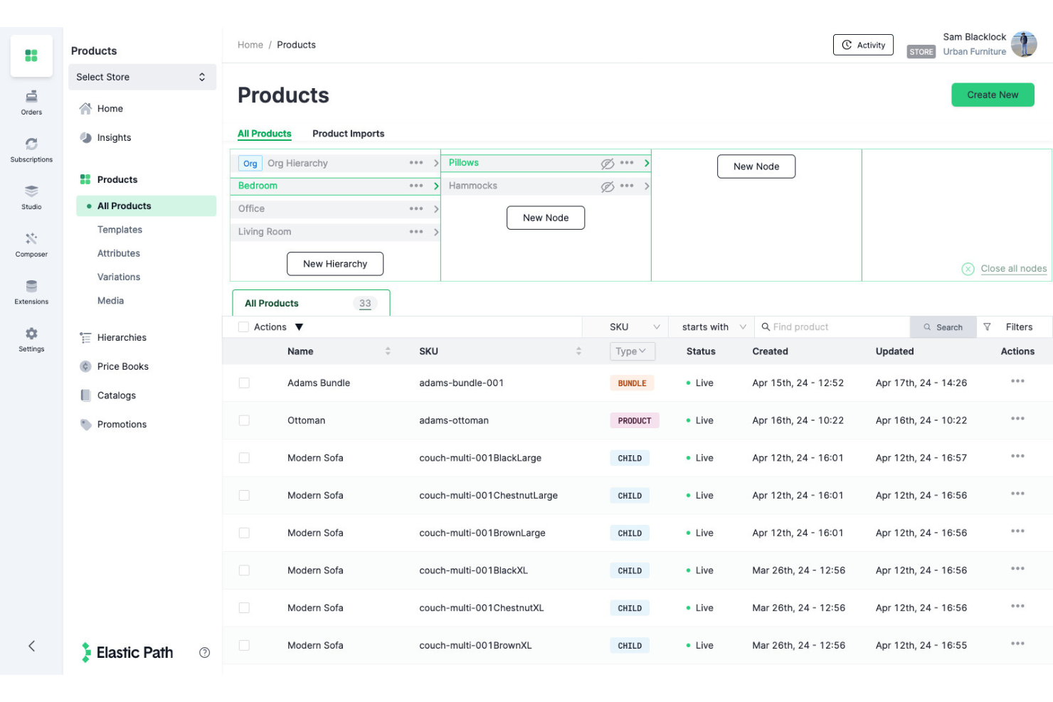 Elastic Path screenshot - 10 mejores plataformas de comercio electrónico multitienda para 2026